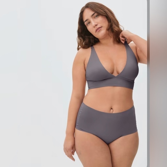 Everlane The Invisible High-Rise Hipster NWT in Plum Grey Size XS - Picture 4 of 8